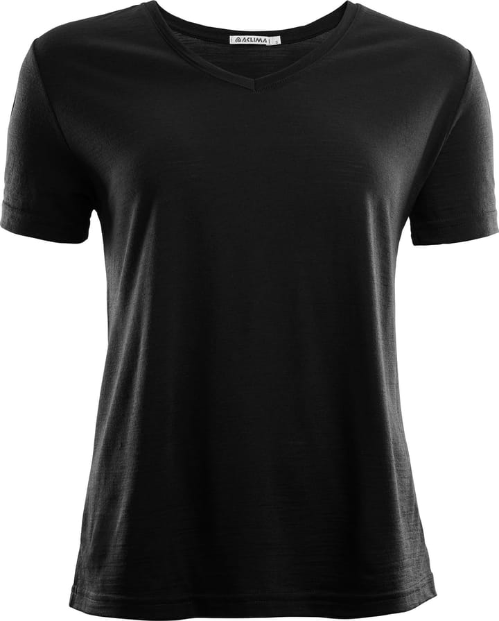 Women's LightWool T-shirt Loose Fit Jet Black Aclima