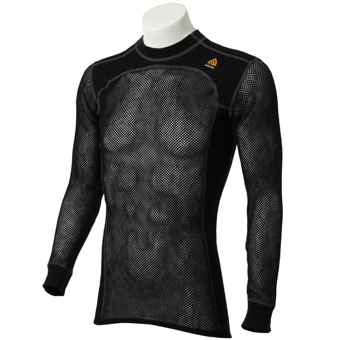 Aclima Men's WoolNet Crewneck Jet Black Aclima