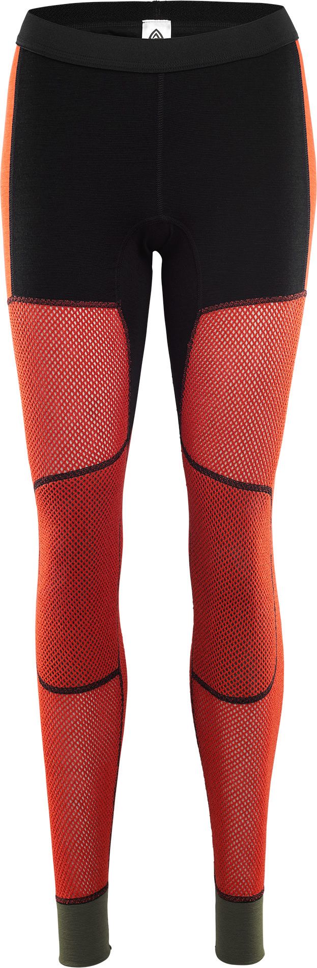 Aclima Women's WoolNet Hybrid Longs Jet Black/Poinciana/Capulet Olive Aclima