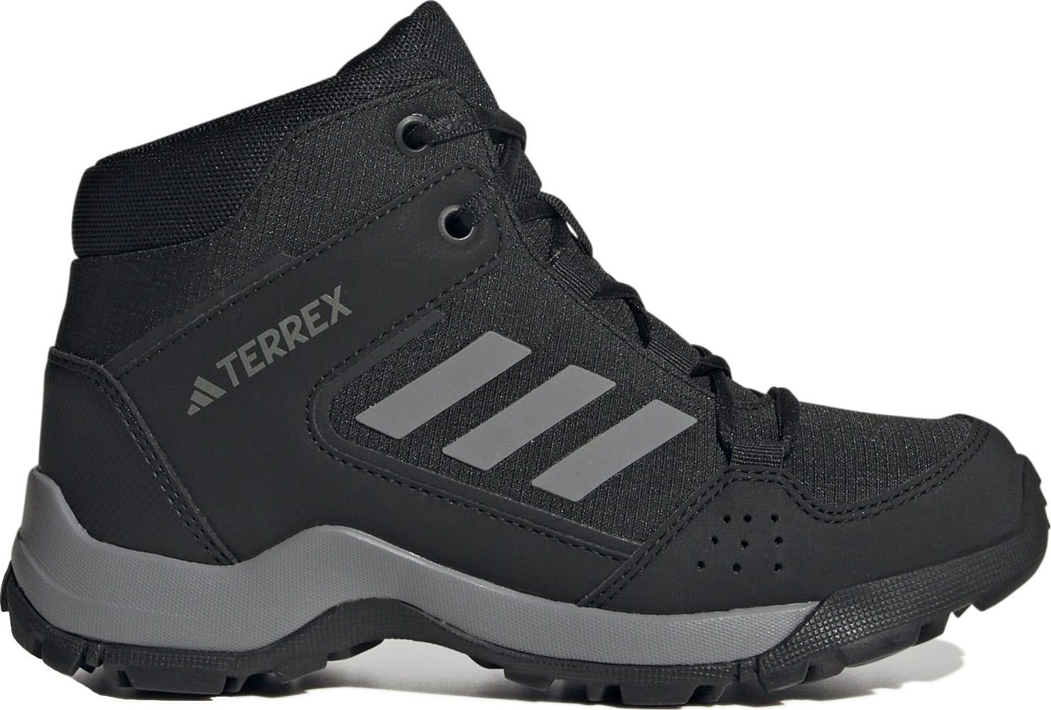 Adidas Kids' Terrex Hyperhiker Mid Hiking Shoes Core Black/Grey Three