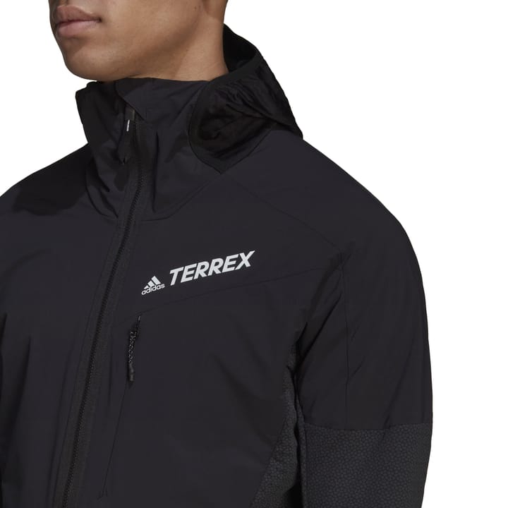 Men's Techrock Flooce Wind Hooded Jacket Shoblu/Black Adidas