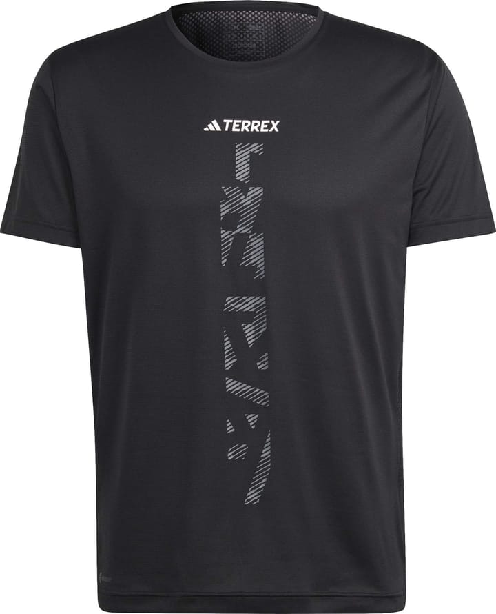 Men's Terrex Agravic Trail Running T-Shirt Black Adidas