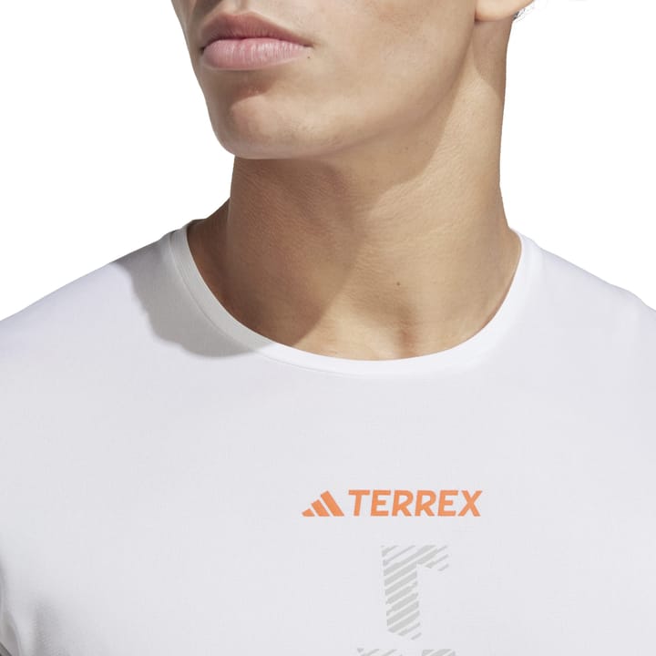 Men's Terrex Agravic Trail Running T-Shirt White Adidas