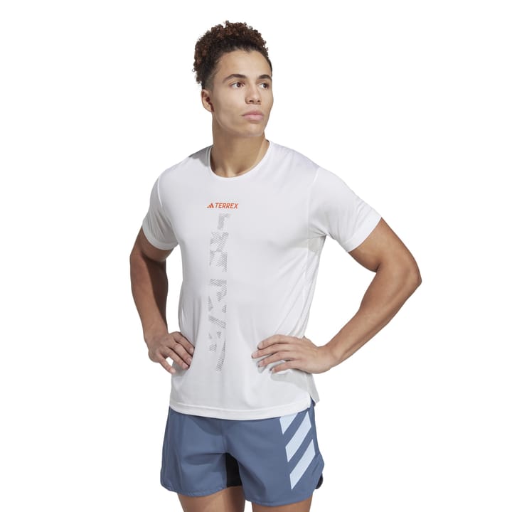 Men's Terrex Agravic Trail Running T-Shirt White Adidas