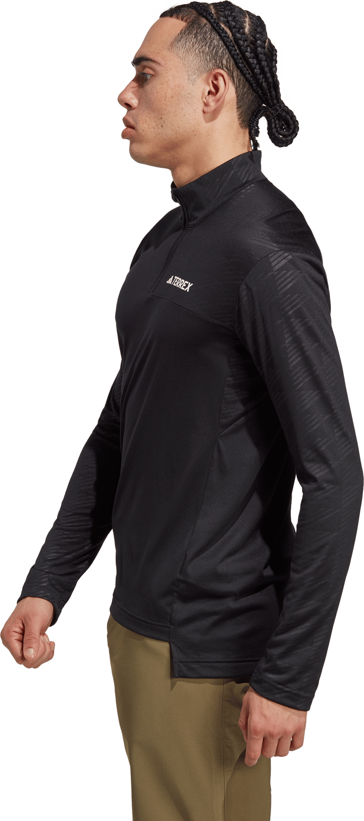 Adidas Men's Terrex Multi Half-Zip Long Sleeve Tee Black Adidas