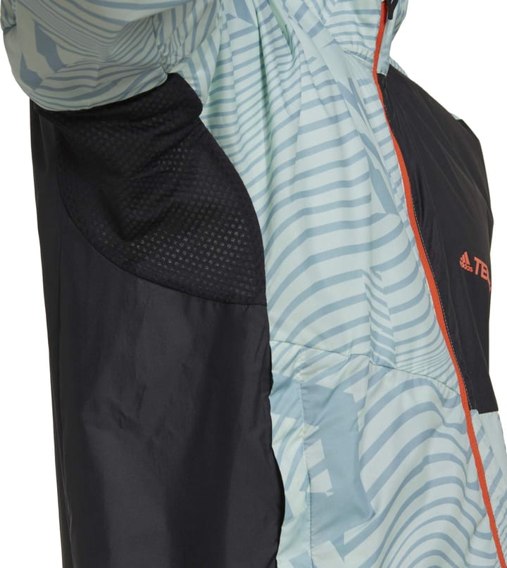 Men's Terrex Trail Running Printed Wind Jacket Lingrn/Maggre Adidas