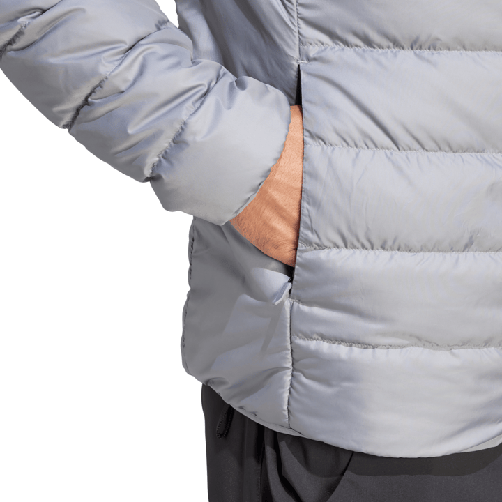 Men's Terrex Multi Light Down Hooded Jacket Grey Adidas
