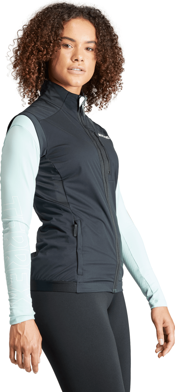 Adidas Women's Terrex Xperior Cross-Country Ski Soft Shell Vest Black Adidas