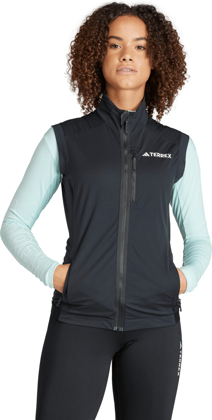 Adidas Women's Terrex Xperior Cross-Country Ski Soft Shell Vest Black Adidas
