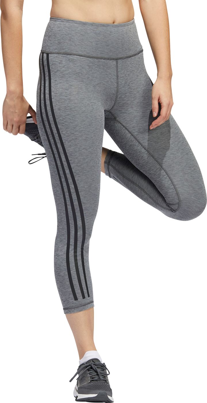 Women's Optime Training Icons 7/8 Tight Dark Grey Heather Adidas