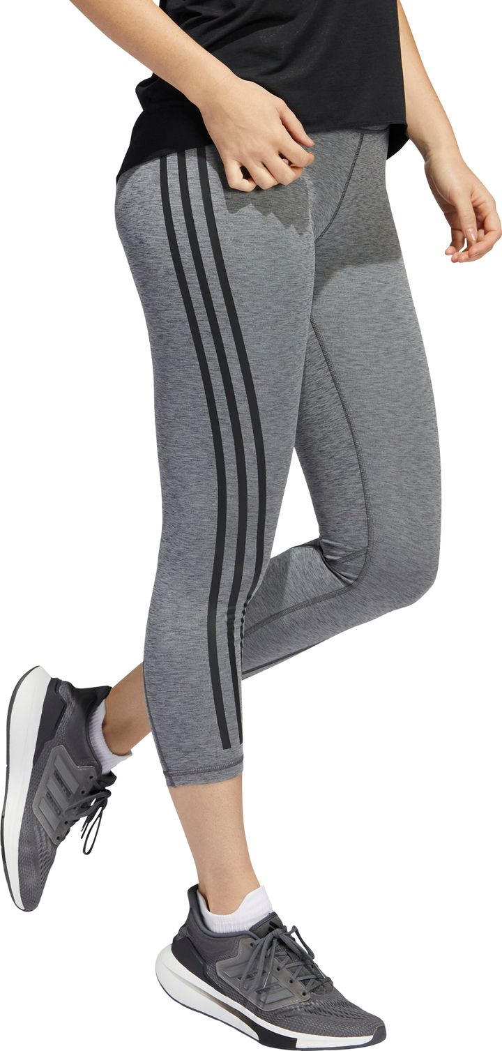 Women's Optime Training Icons 7/8 Tight Dark Grey Heather Adidas