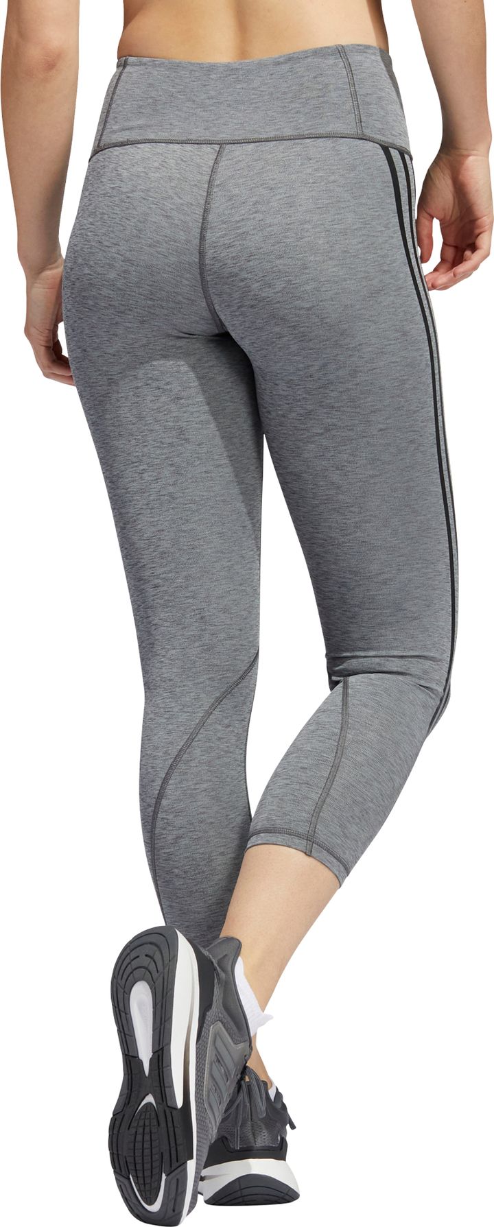 Women's Optime Training Icons 7/8 Tight Dark Grey Heather Adidas