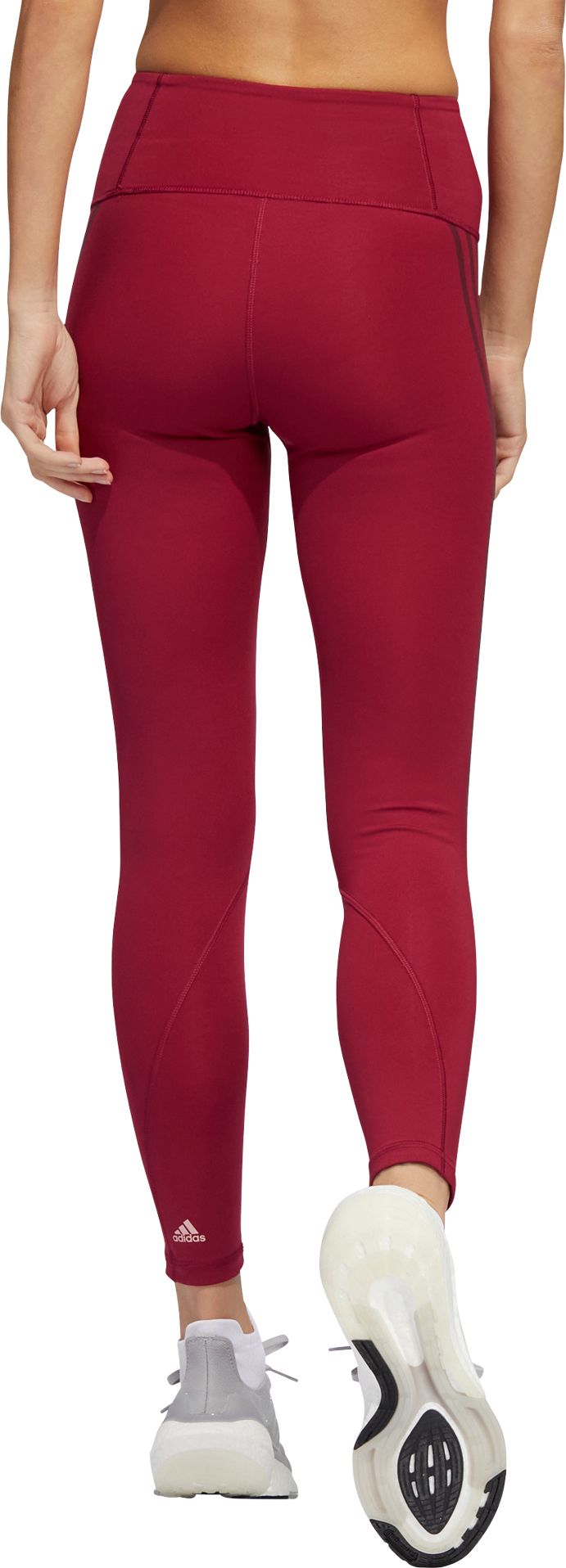 Women's Optime Training Icons 7/8 Tight Legacy Burgundy Adidas