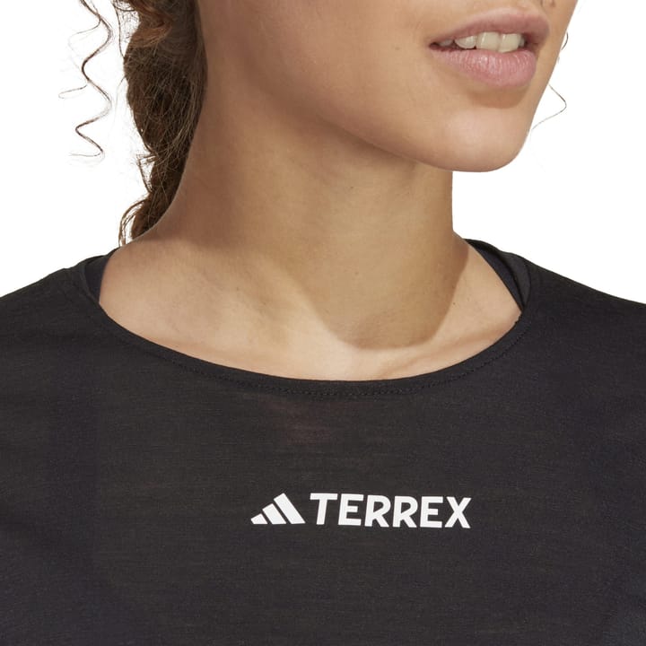Women's Terrex Agravic Pro Wool Trail Running T-Shirt BLACK Adidas