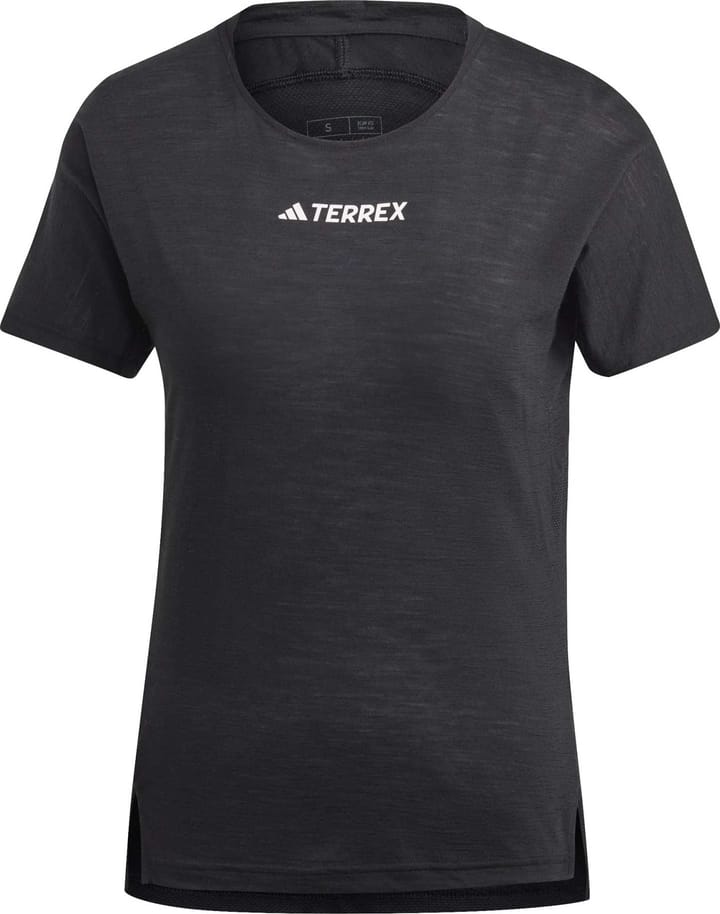 Women's Terrex Agravic Pro Wool Trail Running T-Shirt BLACK Adidas