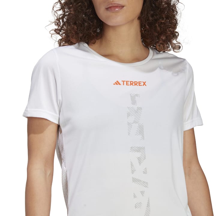 Women's Terrex Agravic Trail Running T-Shirt WHITE Adidas