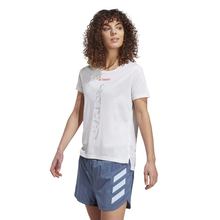 Women's Terrex Agravic Trail Running T-Shirt WHITE Adidas