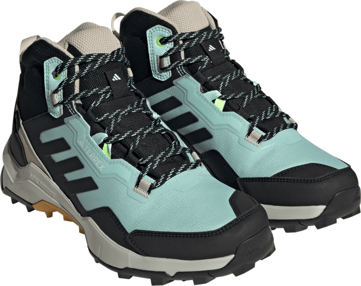 Adidas Unisex TERREX AX4 Mid GORE-TEX Hiking Shoes Semi Flash Aqua/Core Black/Preloved Yellow Adidas