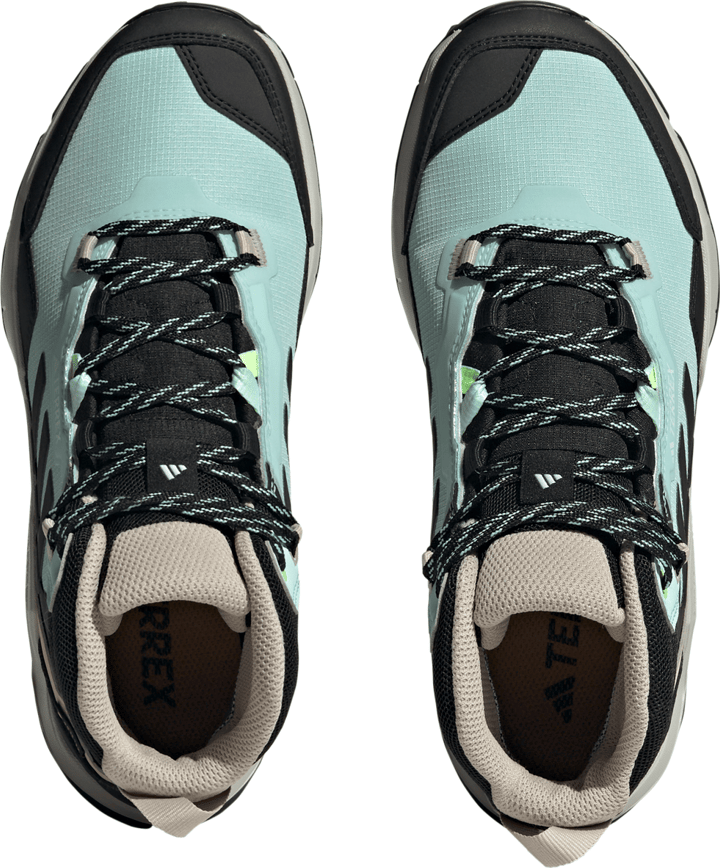 Adidas Unisex TERREX AX4 Mid GORE-TEX Hiking Shoes Semi Flash Aqua/Core Black/Preloved Yellow Adidas