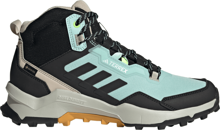 Adidas Unisex TERREX AX4 Mid GORE-TEX Hiking Shoes Semi Flash Aqua/Core Black/Preloved Yellow Adidas