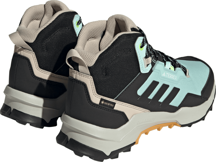 Adidas Unisex TERREX AX4 Mid GORE-TEX Hiking Shoes Semi Flash Aqua/Core Black/Preloved Yellow Adidas