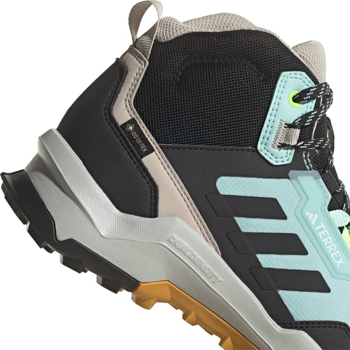 Adidas Unisex TERREX AX4 Mid GORE-TEX Hiking Shoes Semi Flash Aqua/Core Black/Preloved Yellow Adidas