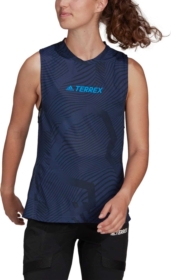 Adidas Women's Terrex Parley Agravic Trail Running Tank Top Shanav/Black Adidas