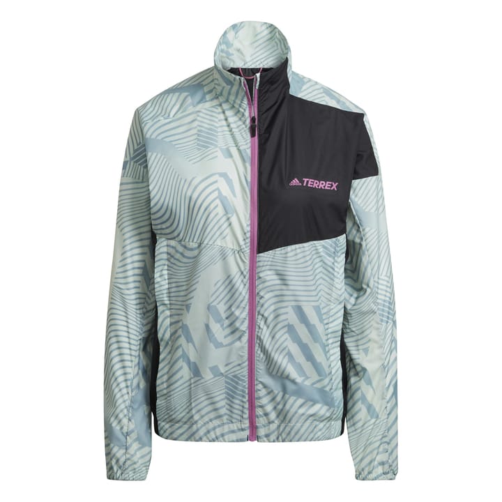 Women's Terrex Trail Running Printed Wind Jacket LINGRN/MAGGRE Adidas