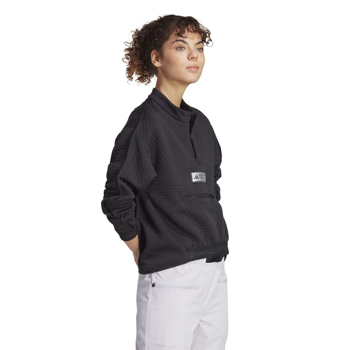 Women's Terrex Utilitas Half-Zip Fleece Jacket Black Adidas