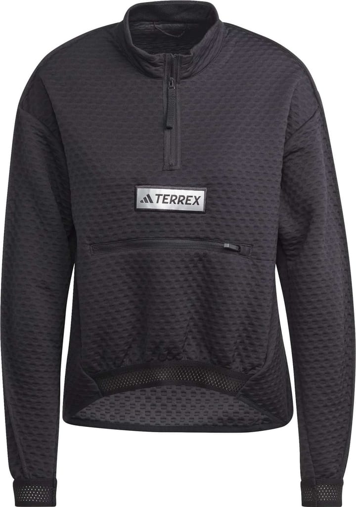 Women's Terrex Utilitas Half-Zip Fleece Jacket Black Adidas