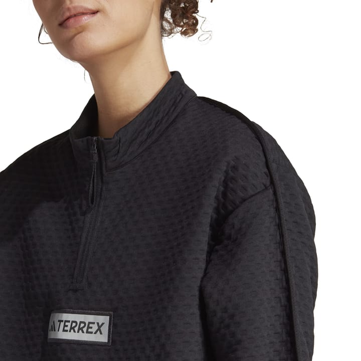 Women's Terrex Utilitas Half-Zip Fleece Jacket Black Adidas