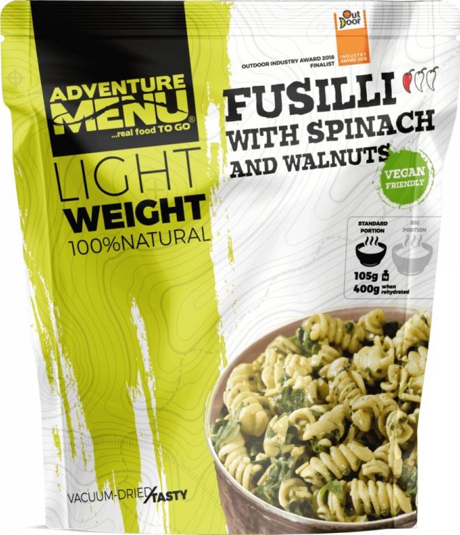 Adventure Menu Fusilli with Spinach and Walnuts (Large Portion) Nocolour Friluftsmat OneSize