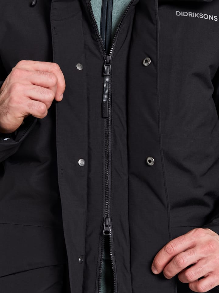 Didriksons Men's Akilles Parka 2 Black Didriksons Didriksons Men's Akilles Parka 2 Black Didriksons