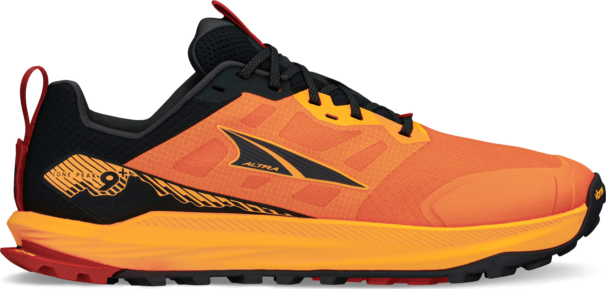 Altra Men's Lone Peak 9+ Orange/Black Träningsskor 44.5