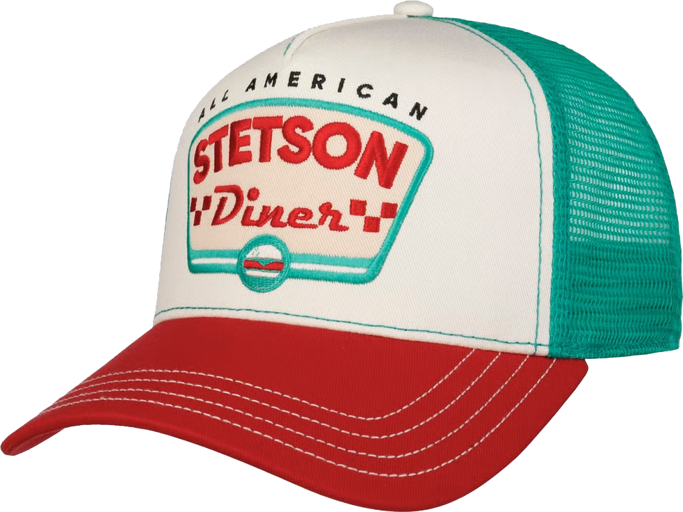 White/red/turquoise