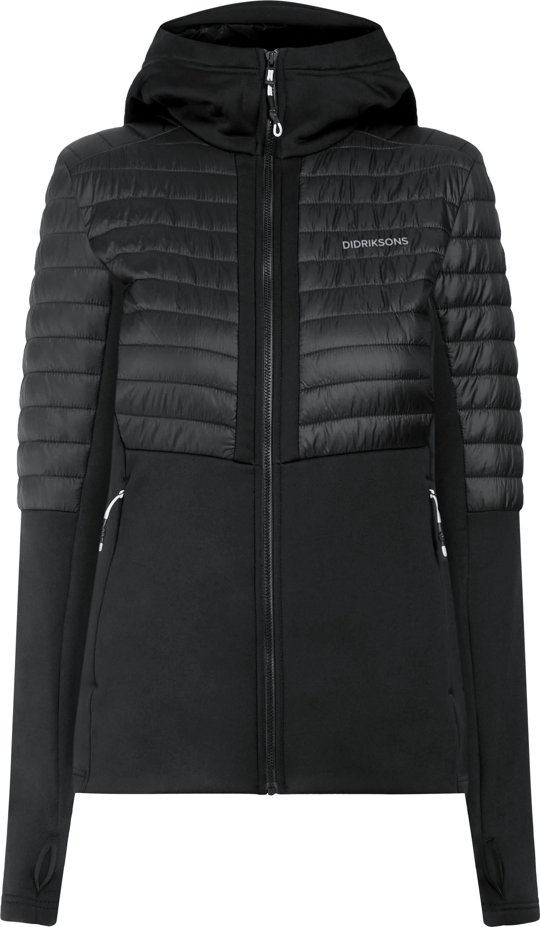 Didriksons Women's Annema Full Zip 6 Black Syntetfyllda mellanlagersjackor 48