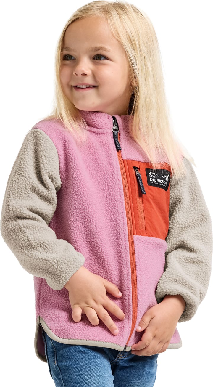 Didriksons Kids' Anten Full Zip Light Heather Pink Didriksons