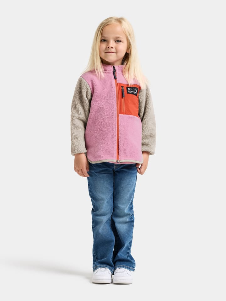 Didriksons Kids' Anten Full Zip Light Heather Pink Didriksons