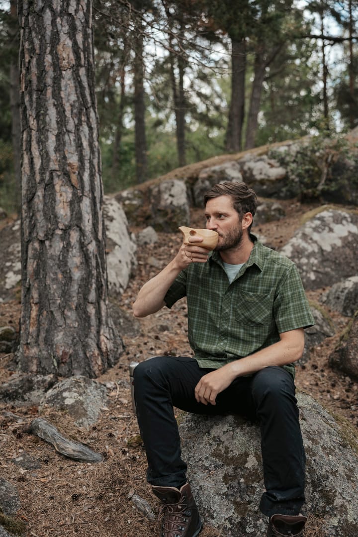 Pinewood Men's Outdoor Short Sleeved Shirt Pine Green Pinewood