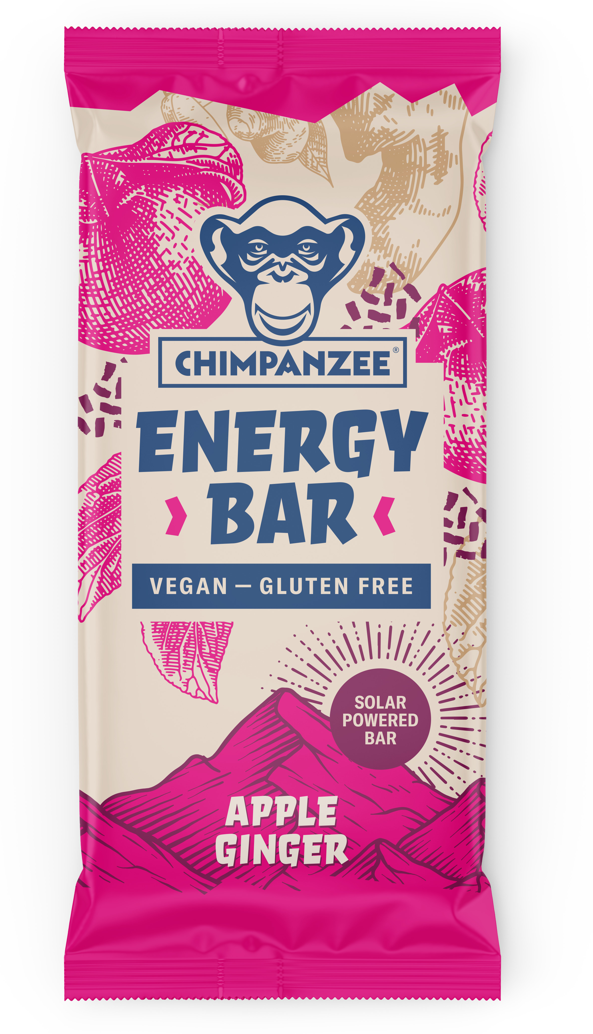 Chimpanzee Energy Bar Apple & Ginger Apple & Ginger Kosttillskott & energi OneSize