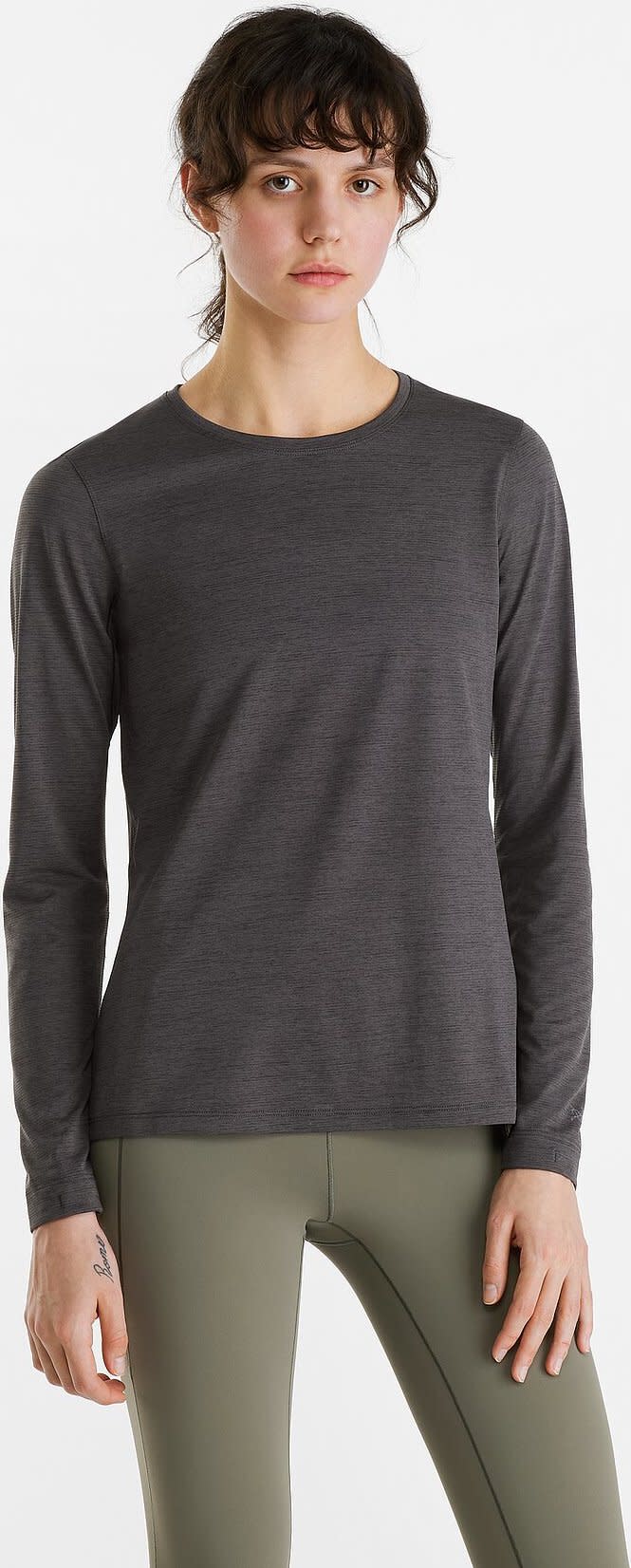 Arc'teryx Women's Taema Crew Longsleeve Black Heather Arc'teryx
