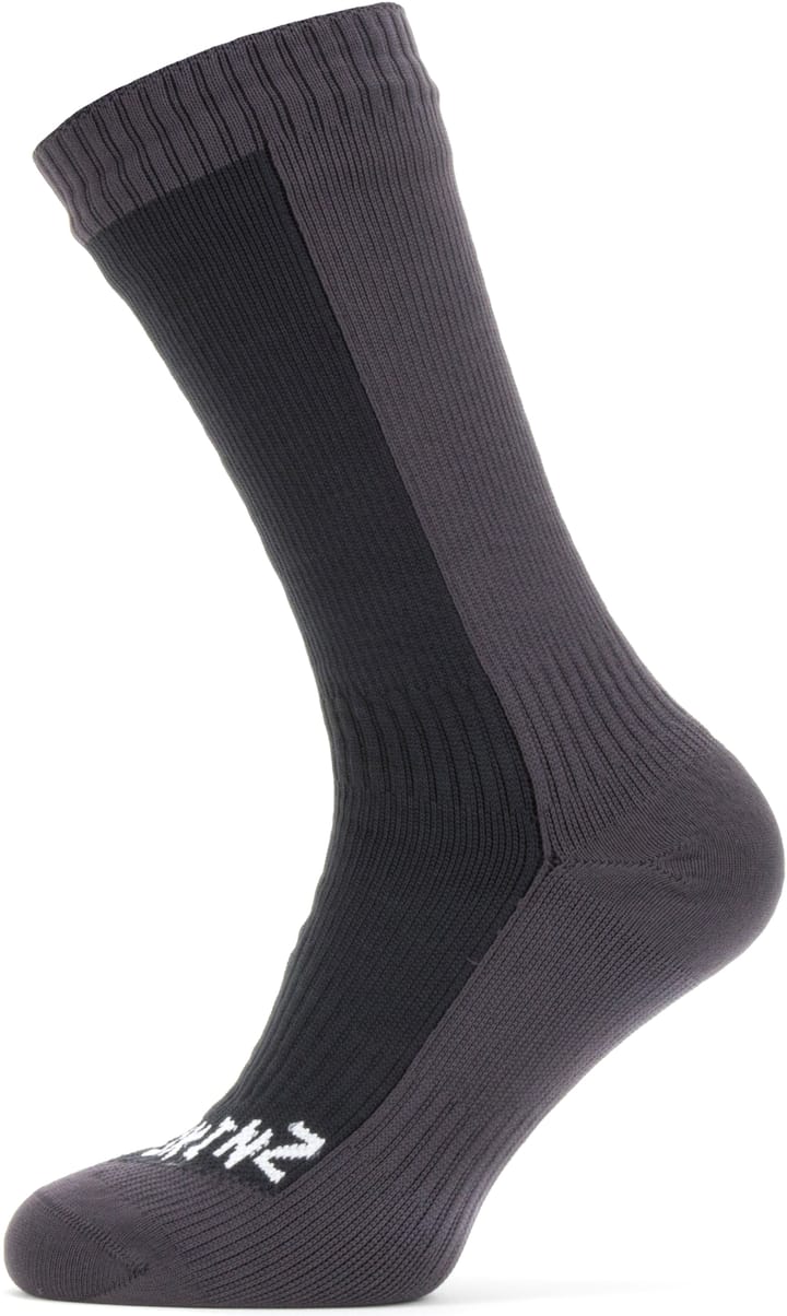Sealskinz Waterproof Cold Weather Mid Length Sock Black/Grey Sealskinz Sealskinz Waterproof Cold Weather Mid Length Sock Black/Grey Sealskinz