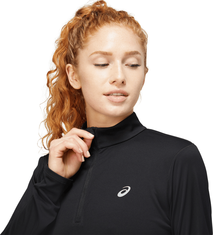 Women's Core Long Sleeve 1/2 Zip Top Performance Black Asics