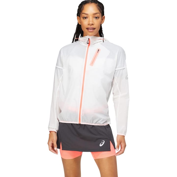 Women's Fujitrail Jacket Brilliant White/Blazing Coral Asics