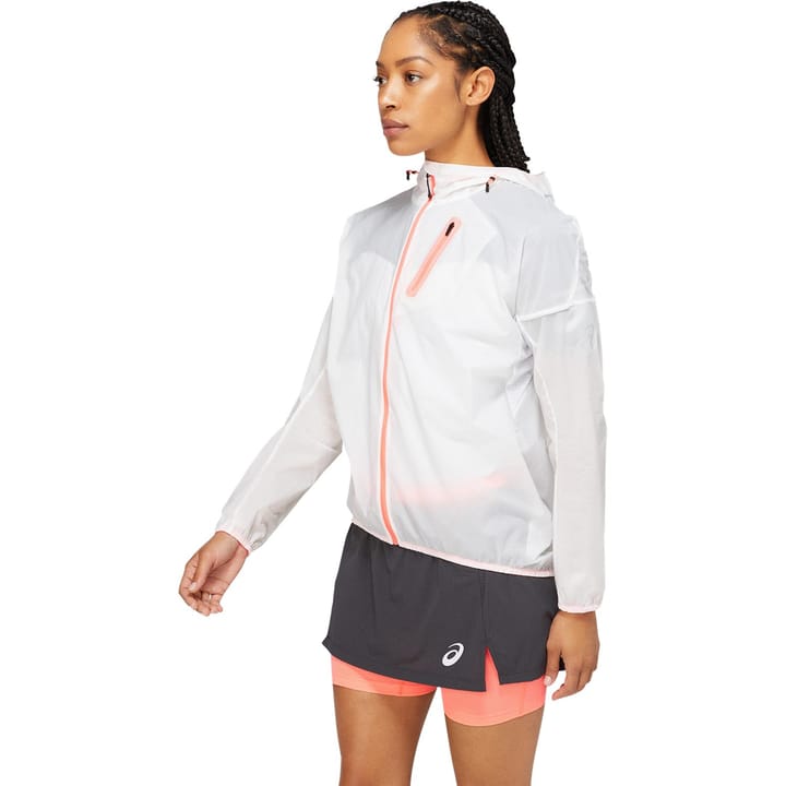 Women's Fujitrail Jacket Brilliant White/Blazing Coral Asics