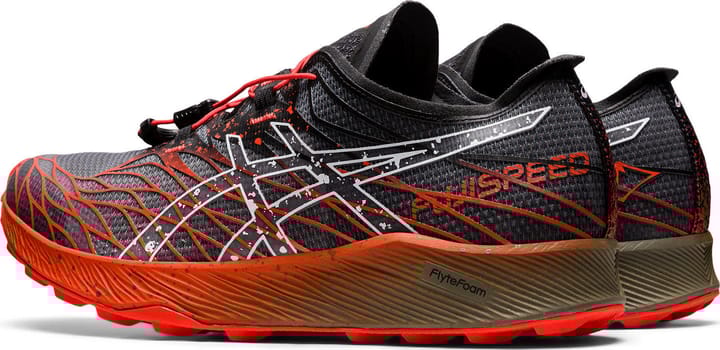 Asics Men's FujiSpeed Black/Cherry Tomato Asics Asics Men's FujiSpeed Black/Cherry Tomato Asics
