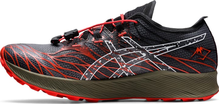Asics Men's FujiSpeed Black/Cherry Tomato Asics Asics Men's FujiSpeed Black/Cherry Tomato Asics