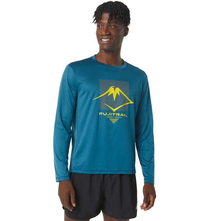 Men's Fujitrail Logo Long Sleeve Top Ink Teal Asics