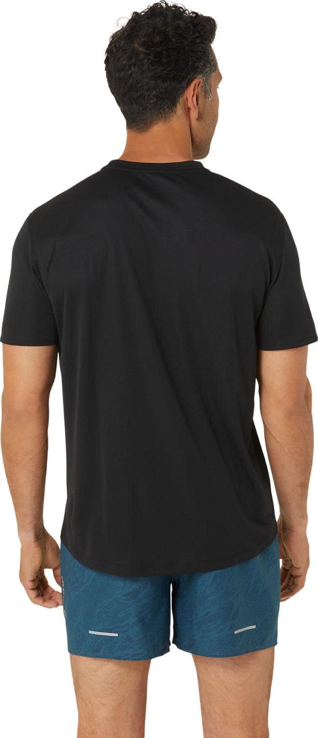 Asics Men's Fujitrail Logo Short Sleeve Top Performance Black/Carbon/Fellow Yellow Asics