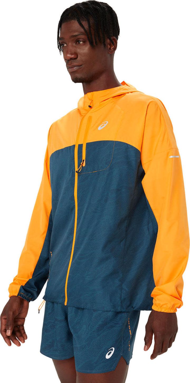 Asics Men's Fujitrail Packable Windbreaker Fellow Yellow/Magnetic Blue Asics